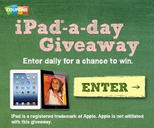 Coupons.com Free iPad Giveaway